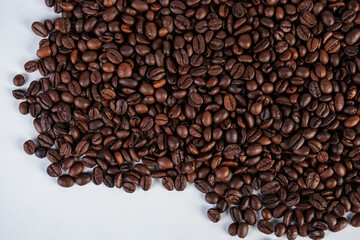Coffee bean background in detail