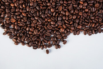 Coffee bean background in detail