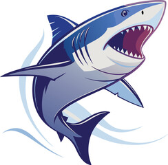 Fototapeta premium minimalist shark vector illustration