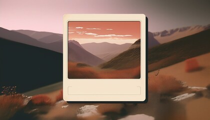 film frame instagram post template polaroid