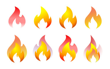 Fire. Fire flame isolated vector illustration.  Icon illustration for design. Fire flame logo vector illustration design template.