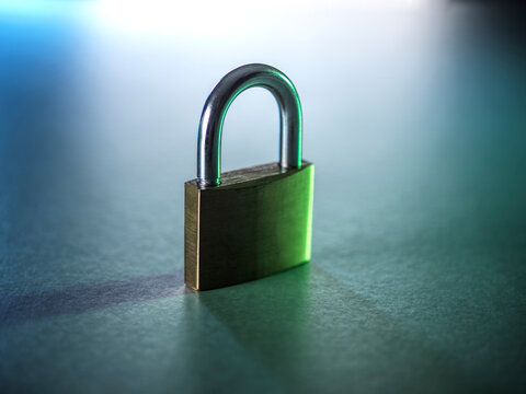 Locked padlock symbolizing protection and cyber security