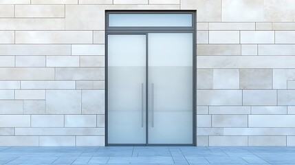 A Modern Aluminum Door With Glass

