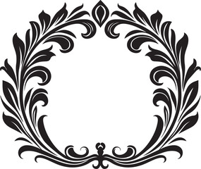 Vector black monogram patterns frames.
