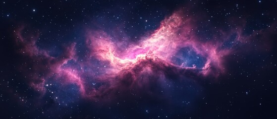 Pink and purple nebula