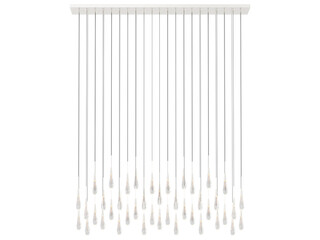Soltaire Linear Chandelier - Elegant Lighting Fixture Against white Background	
