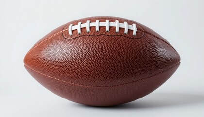 American Football Close-up on a White Background for Sports Illustration