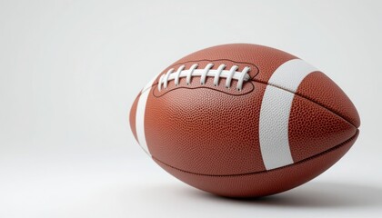 American Football Close-up on Neutral Background for Sports Content