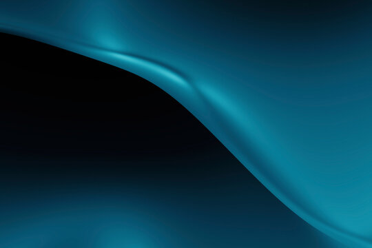 Abstract 3D rendering with smooth blue curves and a serene aesthetic