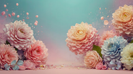 pastel background It has a bright style design.

