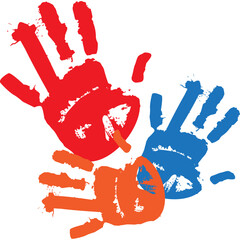  Playful Kids Hand Print Paint 