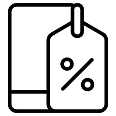 Discount Tag Icon. Editable Stroke