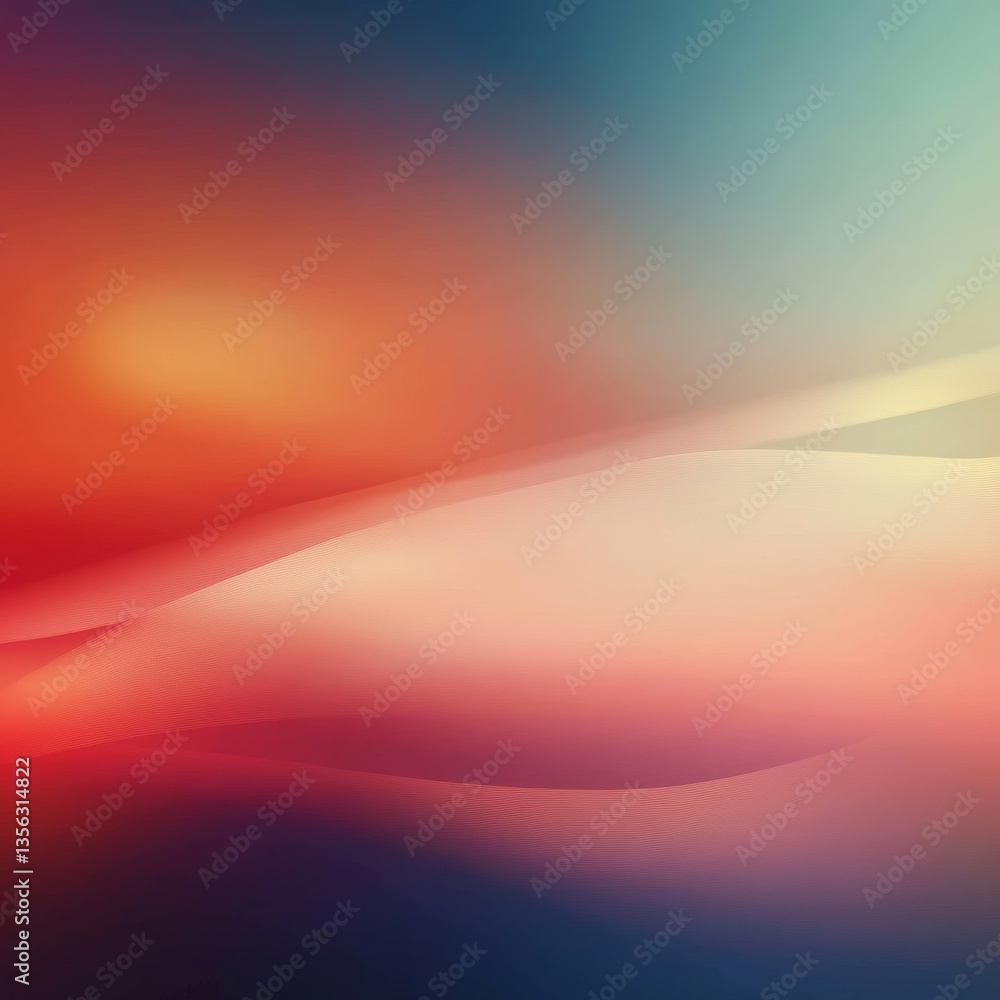 Poster abstract gradient with soft curves