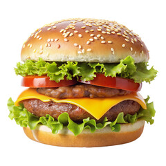 hamburger isolated on white