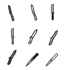  Food Utensils Icon on Flat Color Circle ButtonsFork, knife, spoon and plate set icons.Restaurant emblem and Kitchen Appliances black & white icon seCamping - line vector icon sett restaurant line 