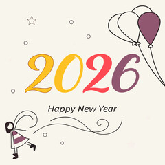 Abstract and Minimalist Happy New Year 