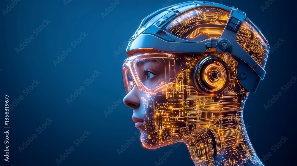 Poster ai-powered industrial safety monitoring with advanced sensors and iot technology in focus