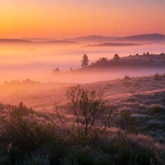 sunrise over the lake