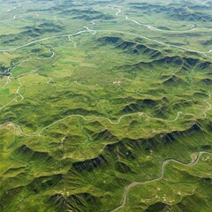 aerial view of the river