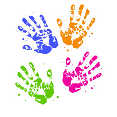 Playful Kids Hand Print Paint