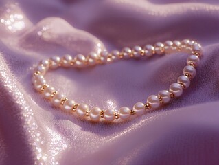 Pearl Bracelet on Silk