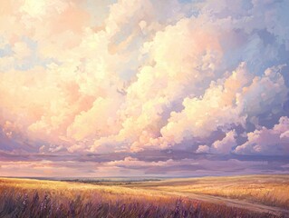 Fototapeta premium Golden Hour Meadow