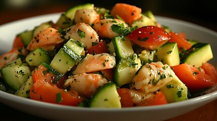 bright salad with avocado crab and orange slices