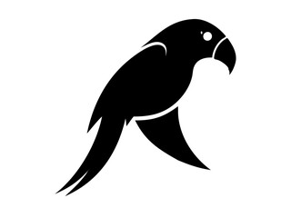 Fototapeta premium Solid black background perfect for presentations This is a completely black image parrot logo .