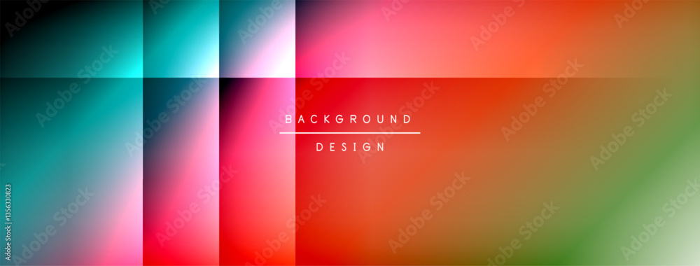 Aufkleber Dynamic shadow lines with gradient colors geometric background