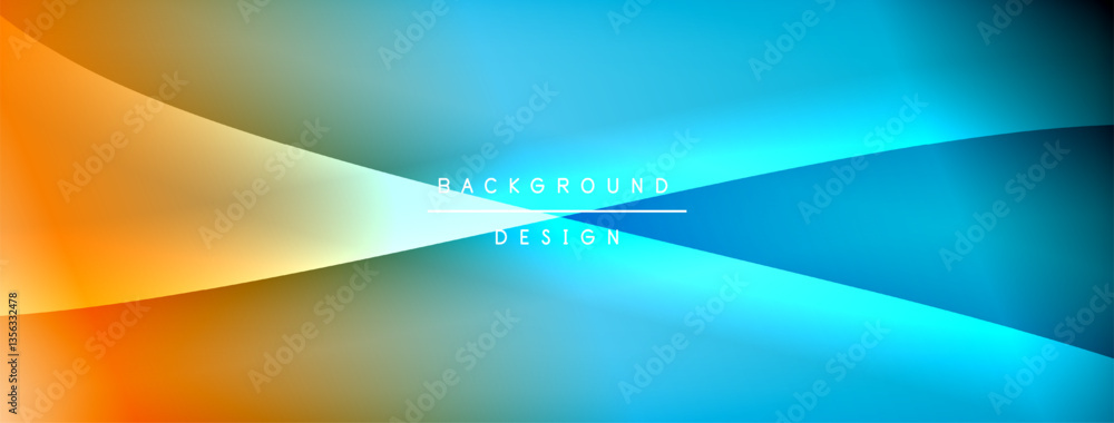Aufkleber Bright rainbow style color gradient with curve round shape line background. Vector Illustration For Wallpaper, Banner, Illustration, landing page