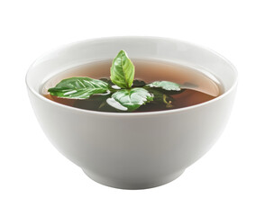 bowl of fresh basil soup