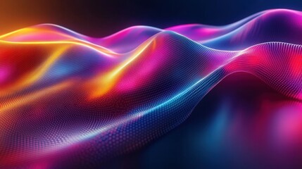 Fototapeta premium Vibrant Pastel Waves in Contemporary Minimalist Design Style