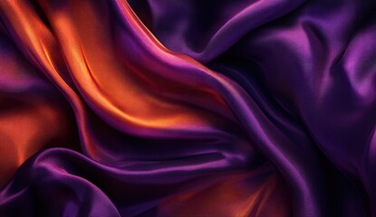 Obraz premium Luxurious, flowing fabric drapes in vibrant ombre colors