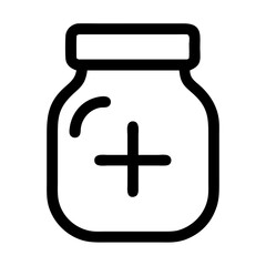 Obraz premium Immune Boosting Jar Icon in Minimalist Style 