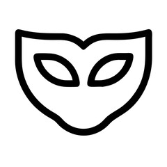 Simple Outline of a Cat Face Mask Icon  