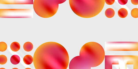 Circles and triangles modern art. Vector Illustration For Wallpaper, Banner, Background, Card, Book Illustration, landing page