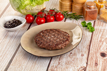 Grilled juicy beef cutlet for burger
