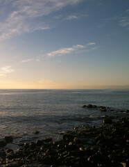 Atlantic Ocean coast view from Lanzarote island.