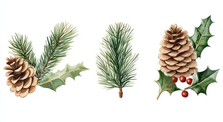A set of clipart illustrations featuring various