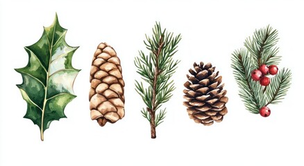 A set of clipart illustrations featuring various