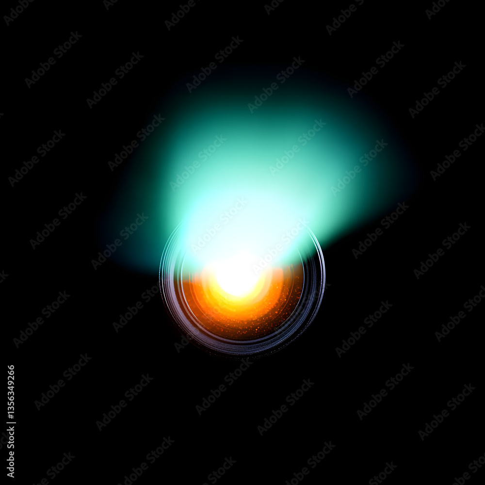 Poster flash light effect isolate element.