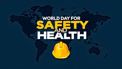 Concept for world day for safety and health at work vector illustration design
