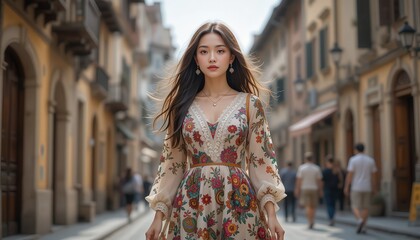 Fototapeta premium woman in venice