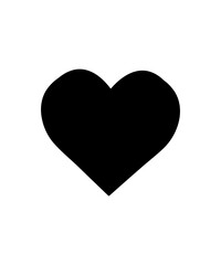 Heart icon filled with black