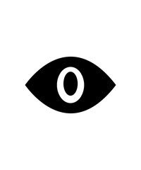 Eye or vision icon filled 