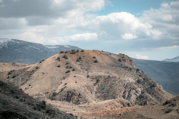 mountain landscape with blue sky