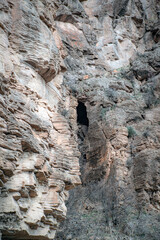 a cave in the mountains