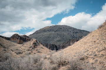 mountain landscape with clouds
