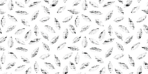 Minimalistic vector background of leaves, seamless pattern, banner