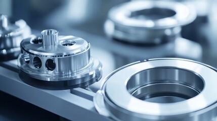 Precision Engineering Workshop with Metallic Machine Components